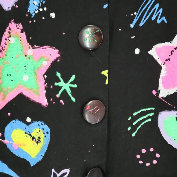 Topsun Downs Shirt Women M Black Retro Whimsical Artistic Playful Grunge Concert - Picture 10 of 10